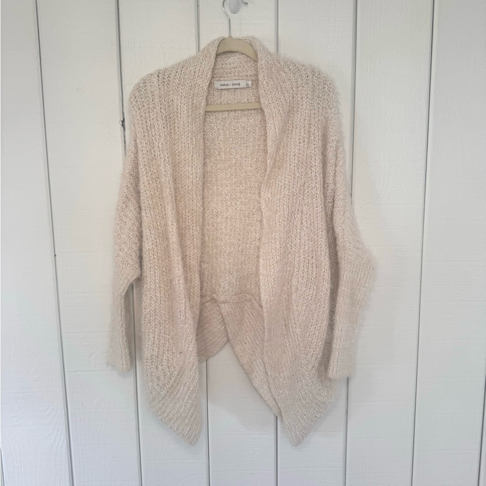 Bishop + Young Cream Knit Cardigan